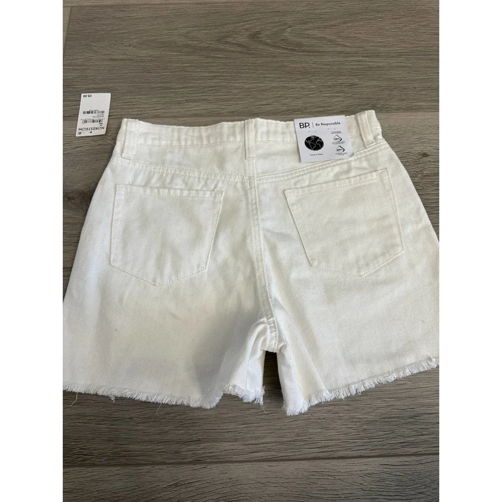 BP RIPPED WHITE DENIM SHORTS - Picture 9 of 13